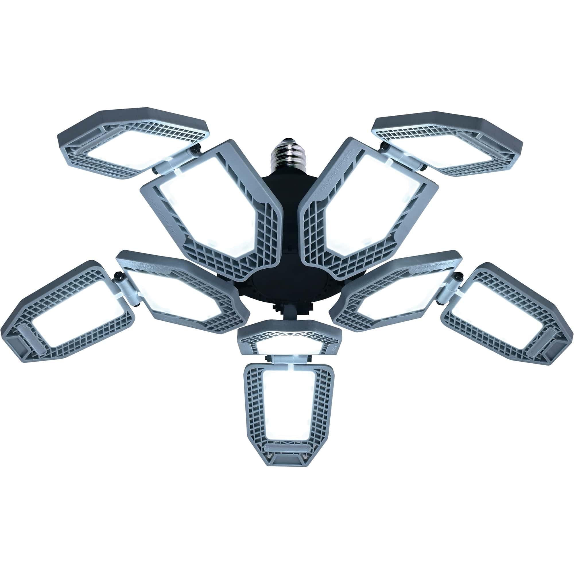 山善(YAMAZEN) LED ガレージライト 投光器 作業灯 角度調節最大155度 70W 10000lm 6500K 屋内用 省エネ 取付簡単 工事不要 車庫 倉庫 LEDライト 専用三脚スタンド取付可(別売) GL5-1000S