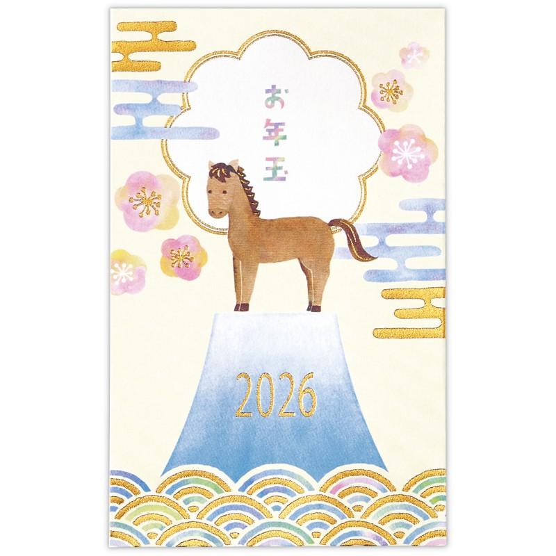 ホールマーク ポチ袋 年賀ポチ袋 箔 富士青海波うま 847579