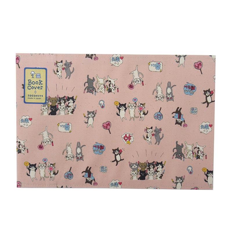 TOCONUTS ブックカバー アニマルズ PK ネコダンス