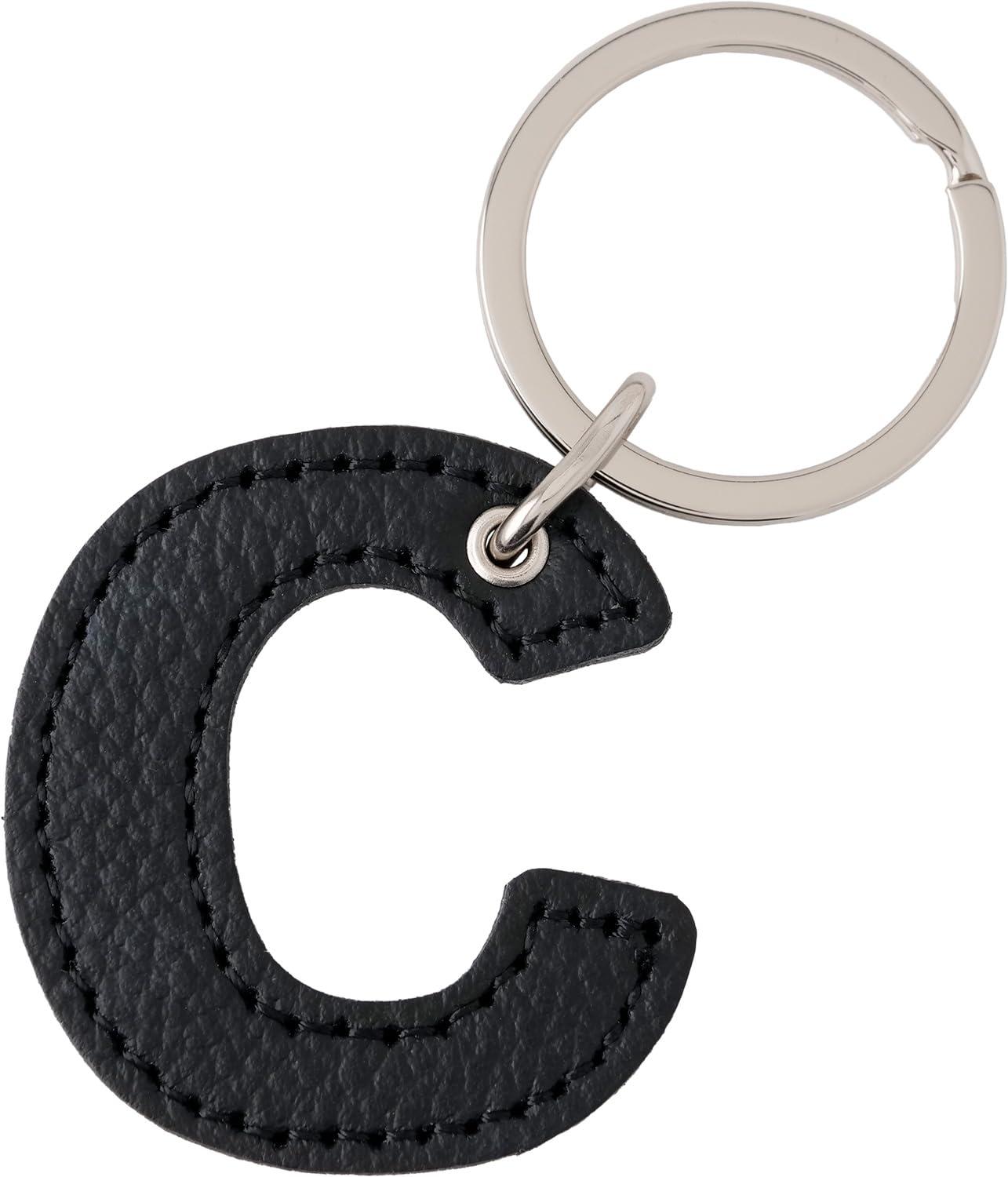 [スリップオン] キーホルダー (アルファベットキーホルダー JAK-1401 JAK-1401 C(ブラック) ワンサイズ