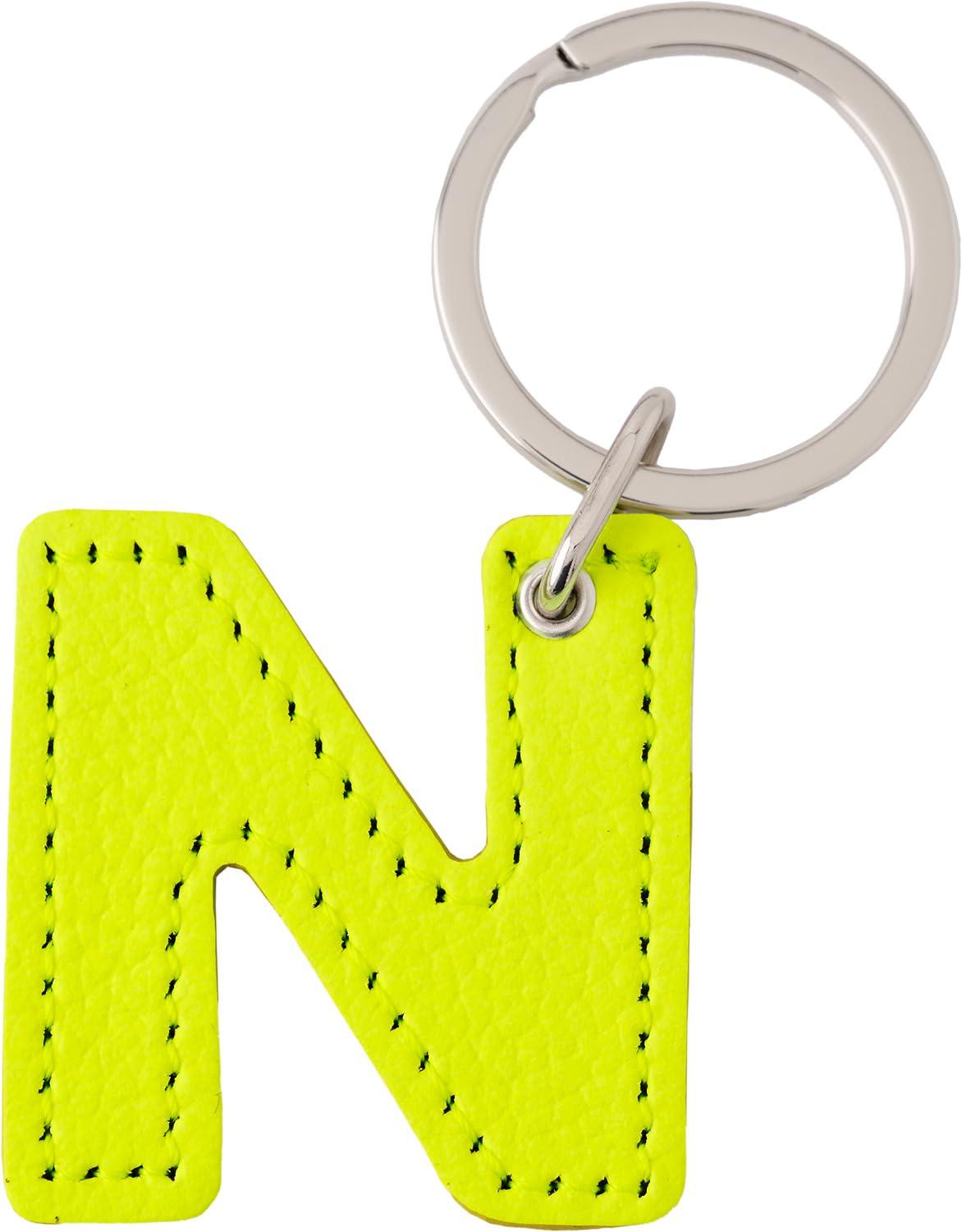 [スリップオン] キーホルダー (アルファベットキーホルダー JAK-1401 N(ネオンイエロー) ワンサイズ