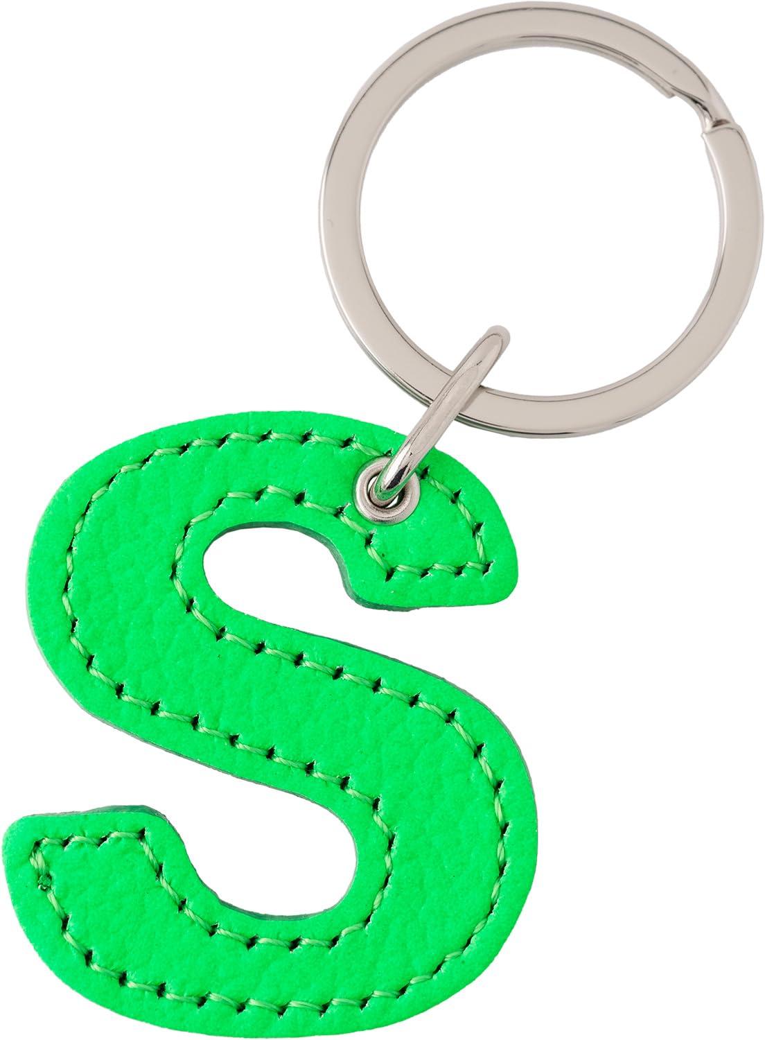 [スリップオン] キーホルダー (アルファベットキーホルダー JAK-1401 S(ネオングリーン) ワンサイズ