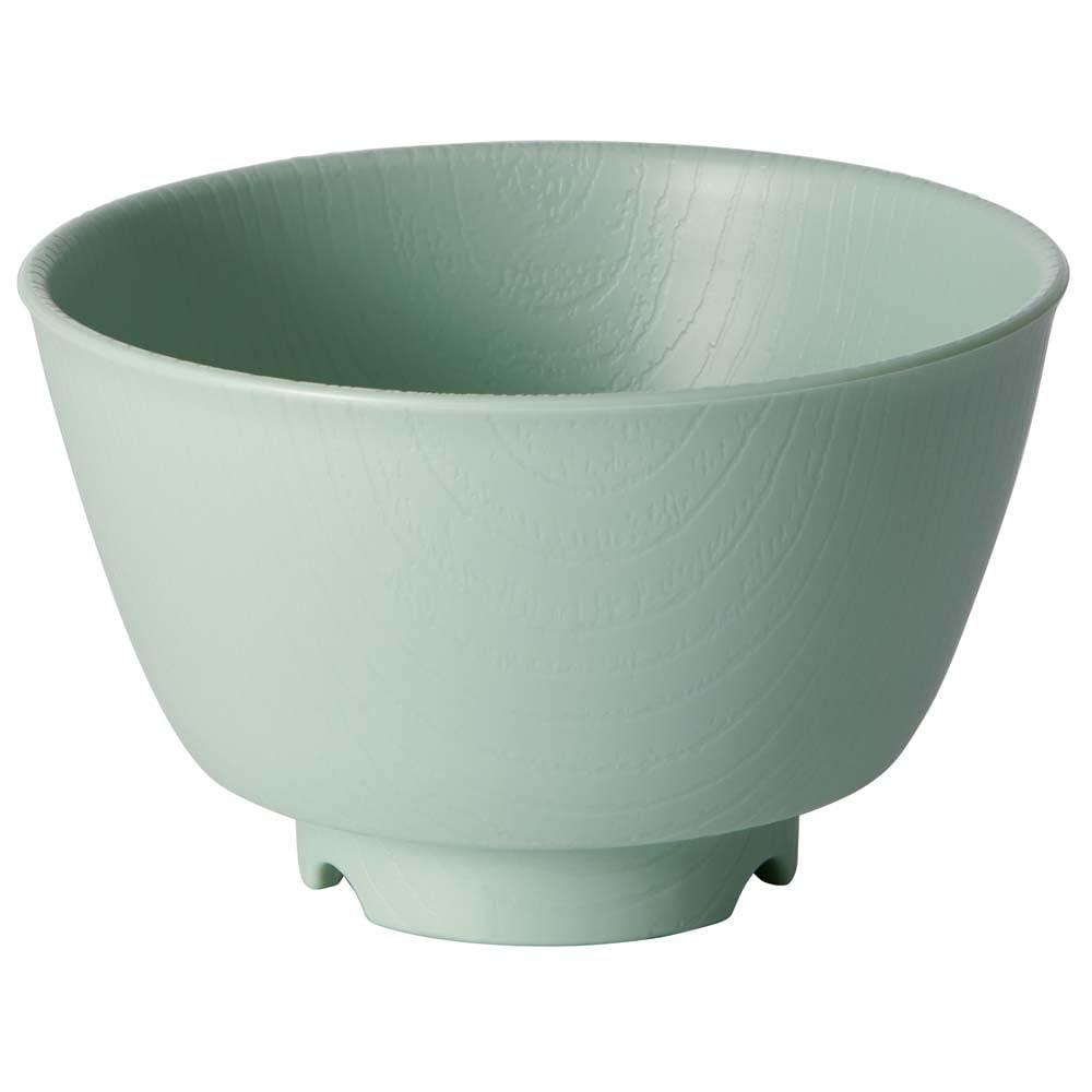 スケーター(Skater) 持ちやすい 茶碗 370ml プラスチック 茶わん 食器 木目 グリーン バイオマス原料使..