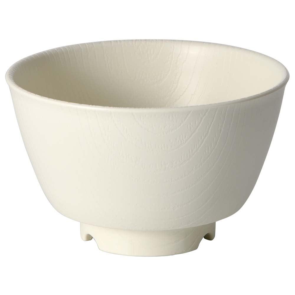 スケーター(Skater) 持ちやすい 茶碗 370ml プラスチック 茶わん 食器 木目 クリーム バイオマス原料使..