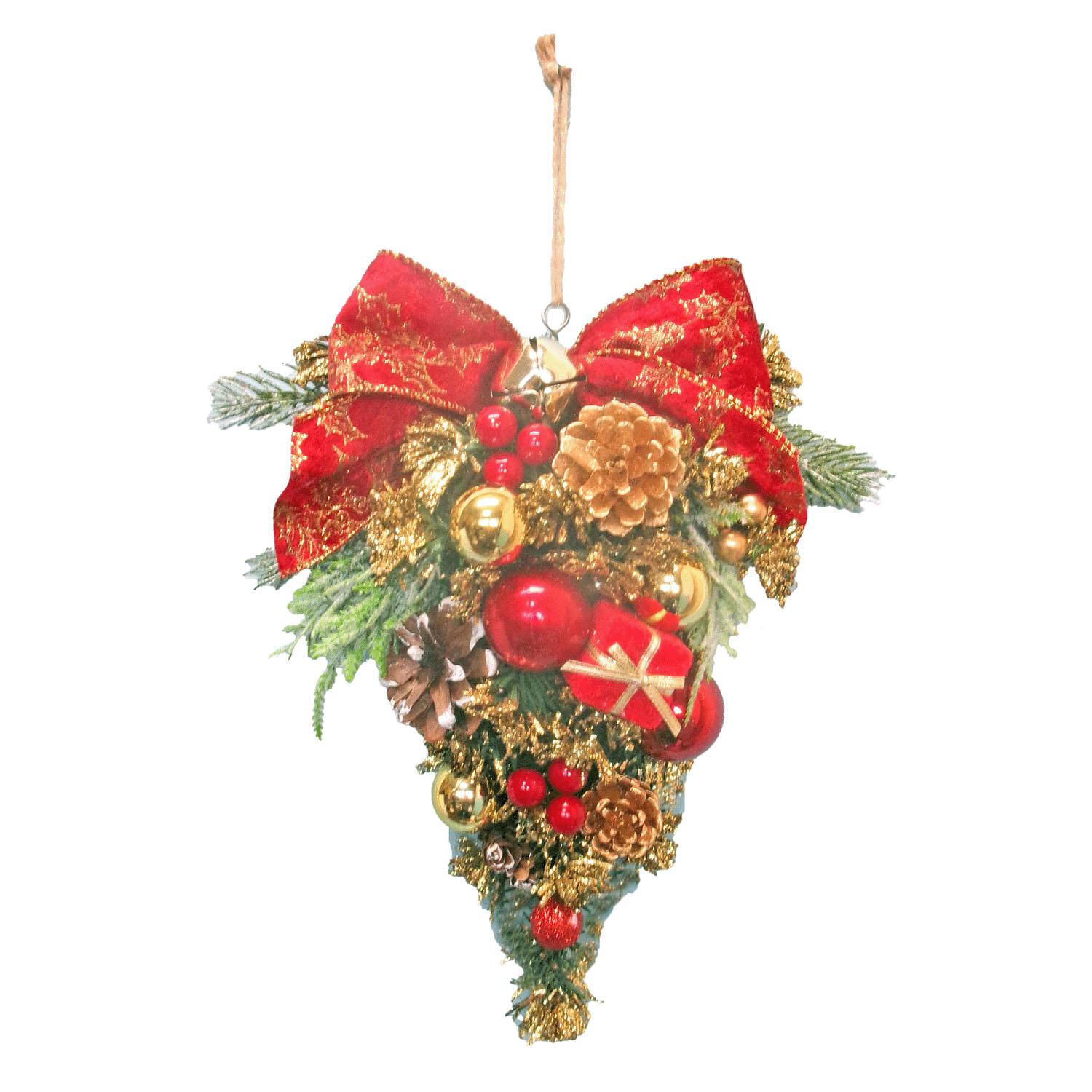 ベル付きスワッグ レッド(3)