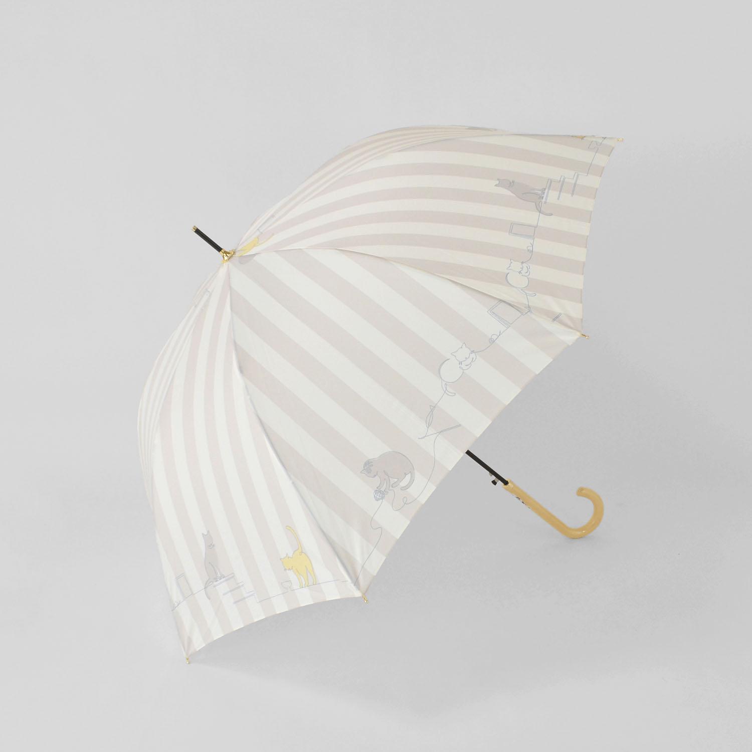【耐風仕様】 ラインキャット&ストライプジャンプ長傘