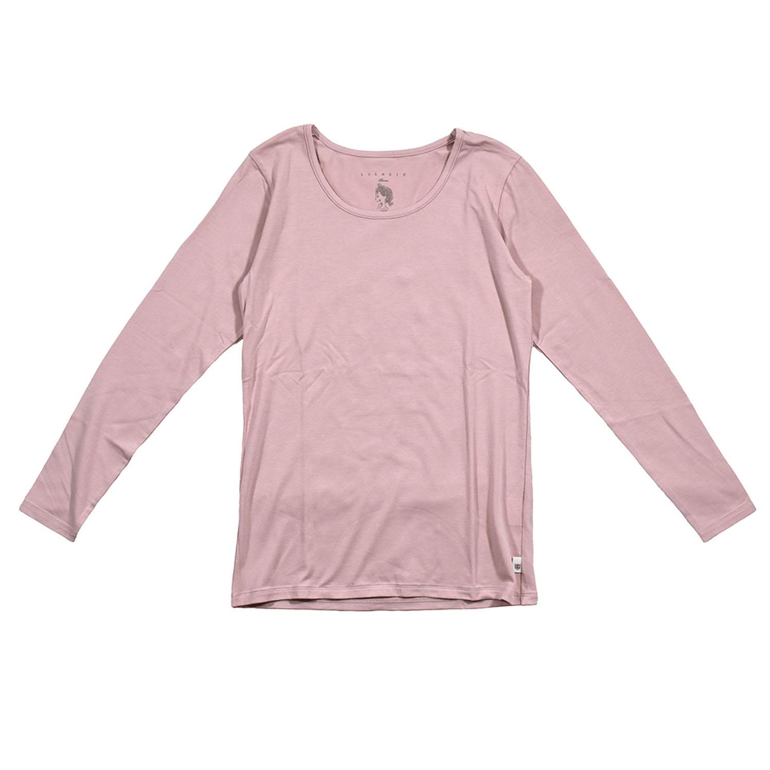 LILASIC ほっとうるお衣クルーネックインナー ピンク L