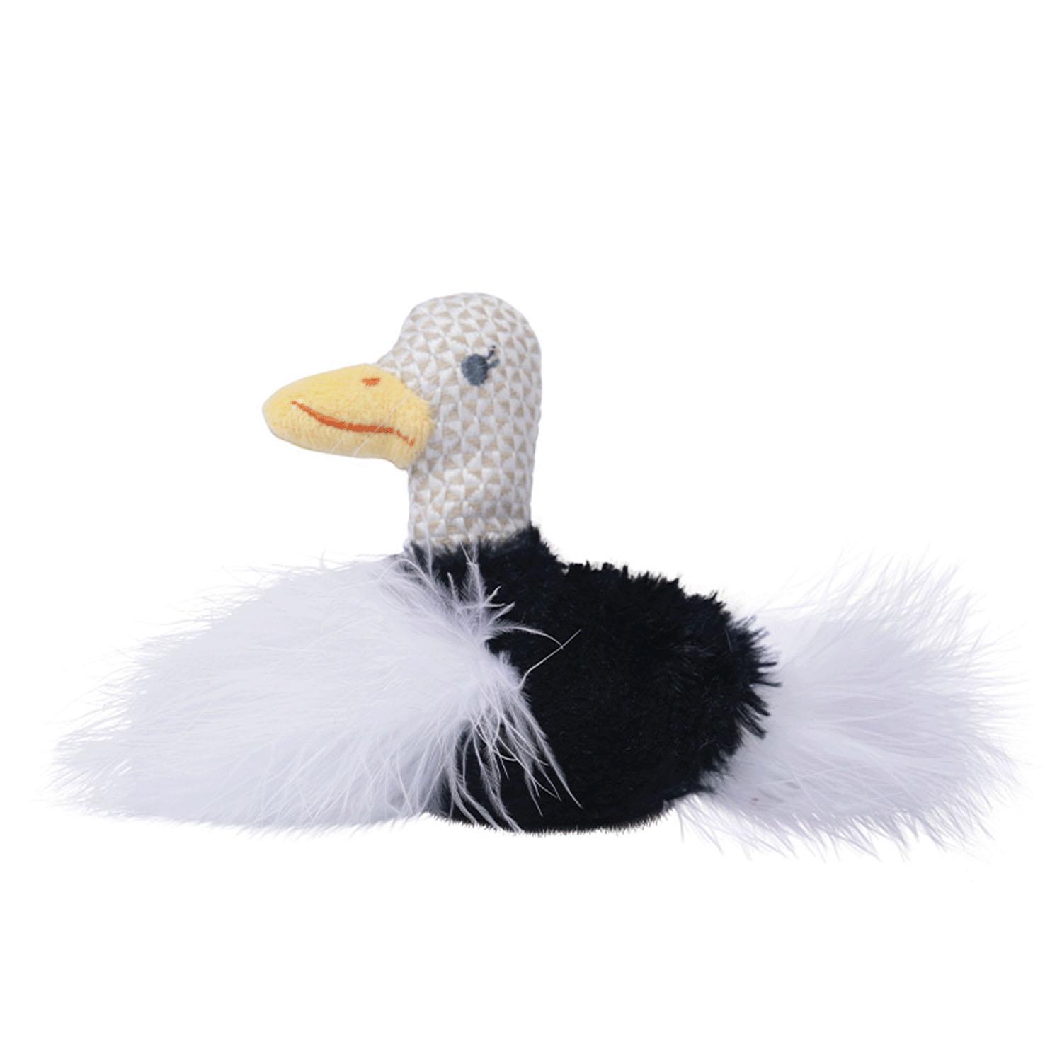 PLUME ふわふわバードのキャットニップトイ オーストリッチ