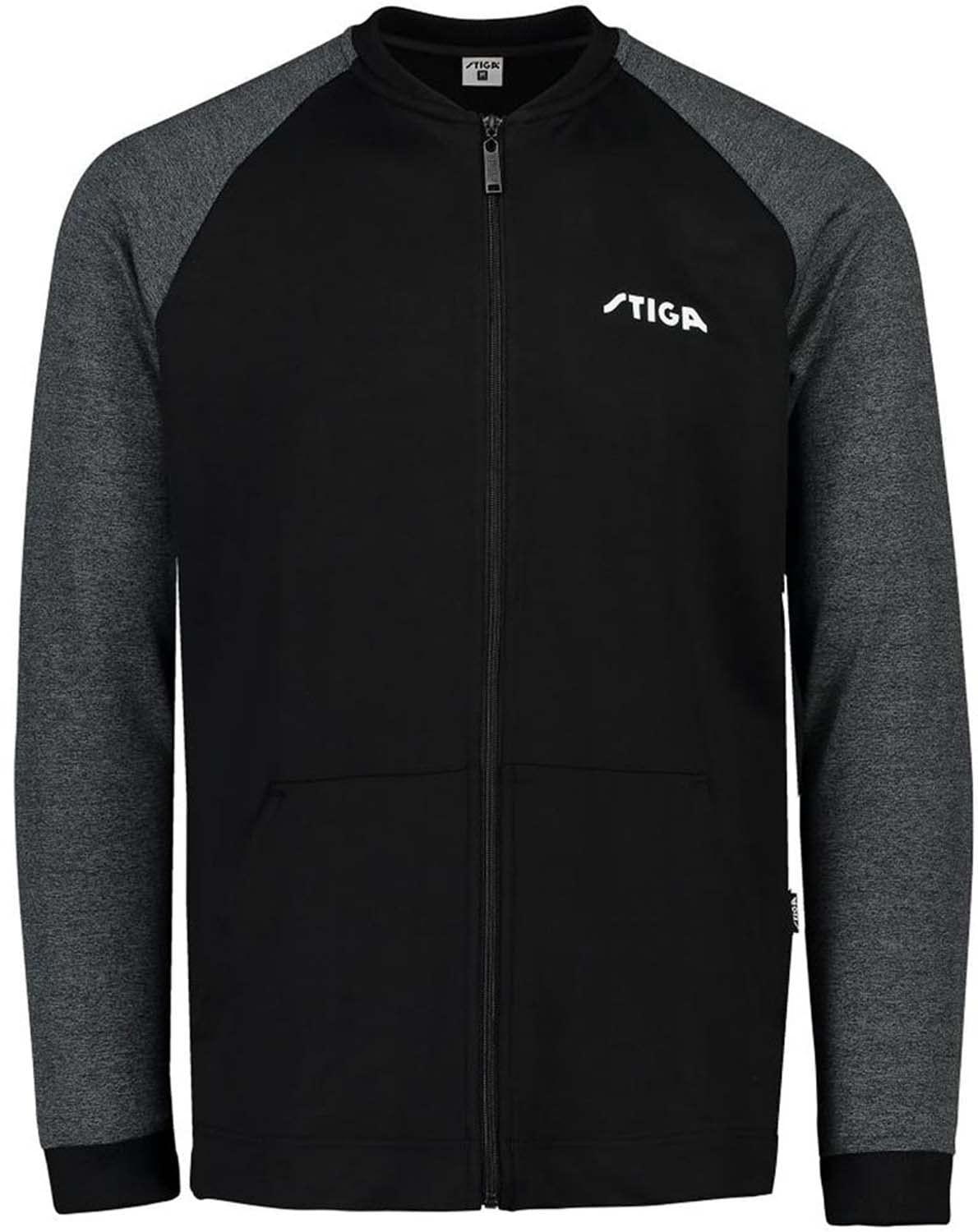 [スティガ] 卓球 ジャケット メンバージャケット ブラック/グレー XL