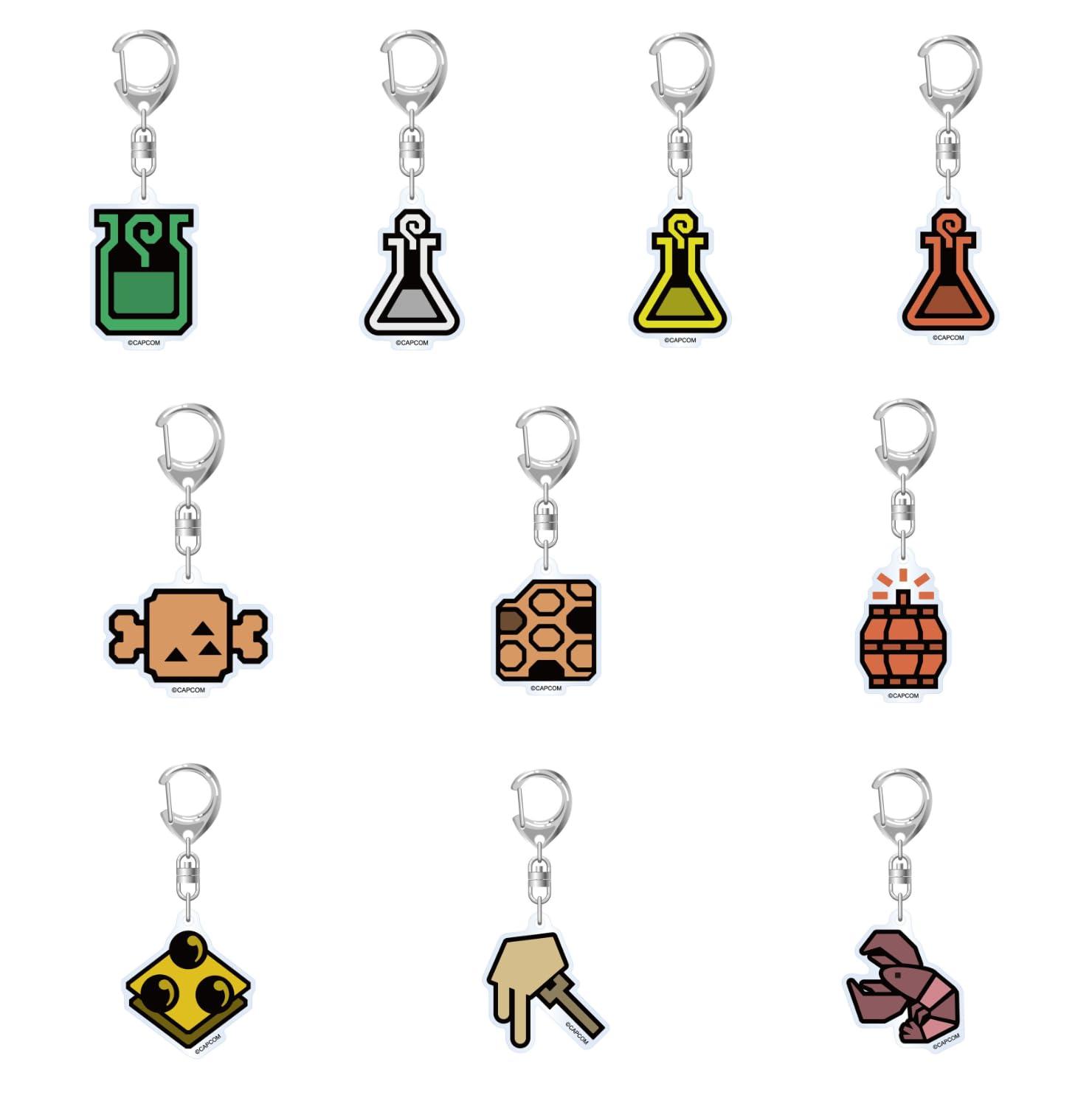 モンスターハンターワイルズ アイテムアイコン アクリルキーホルダー 1BOX10個入