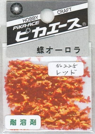 ピカエース 蝶オーロラ オーロラフィルム ネイル レジン ホビー材料 耐溶剤 (レッド)