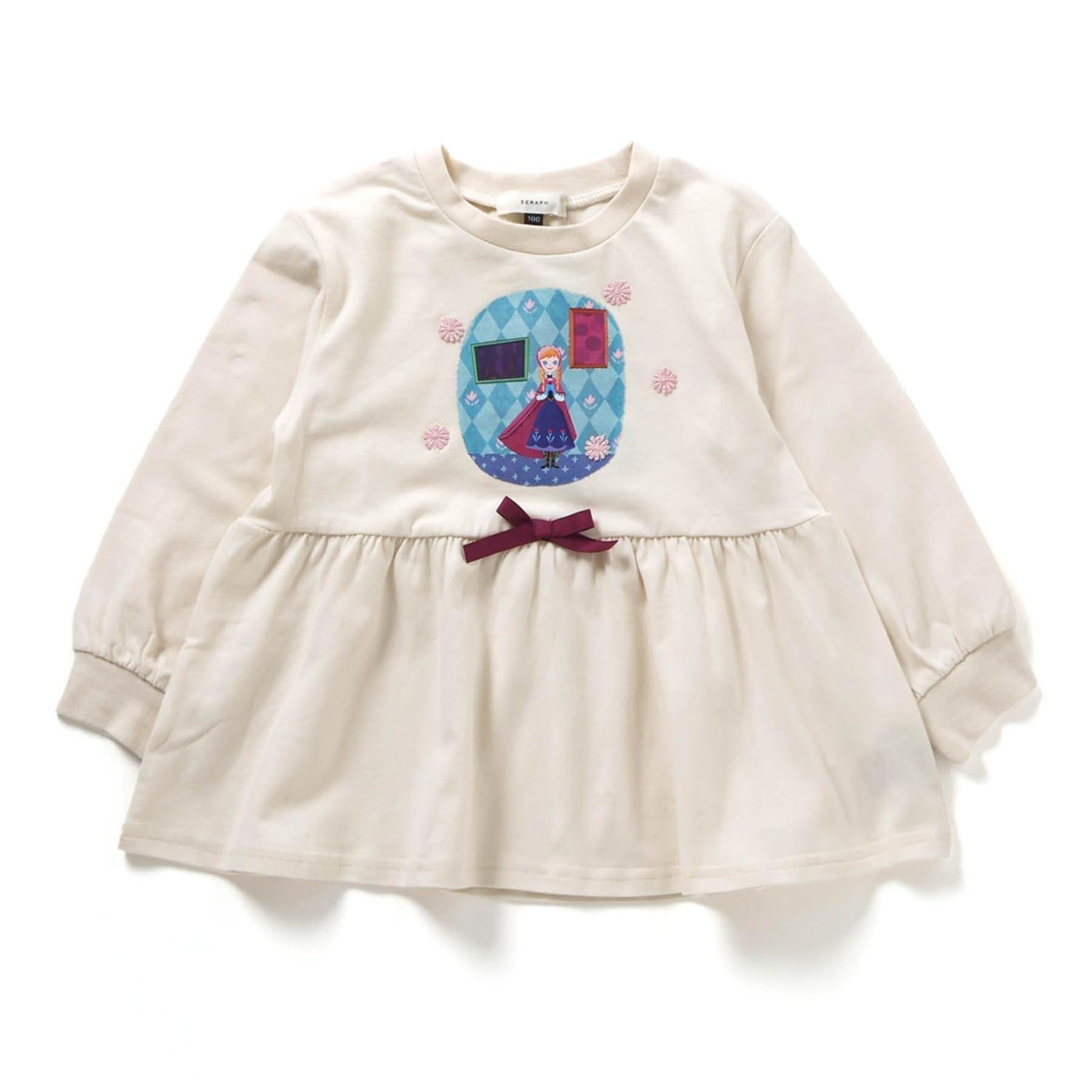 [セラフ] 長袖 Tシャツ ロンT ディズニープリンセス エルサ アナ アナ雪 カットソー トップス 女の子 ..