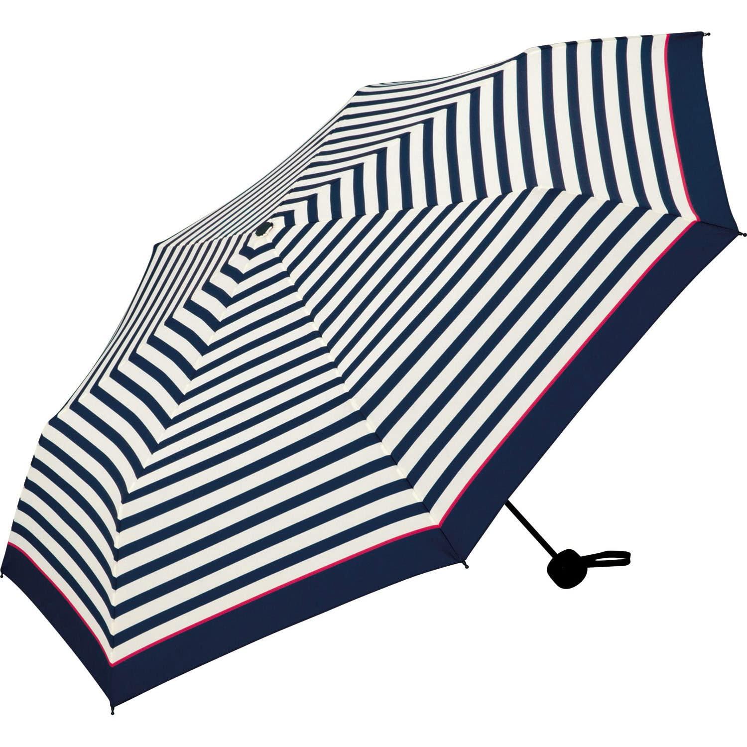 Wpc. 雨傘 UNISEX BASIC FOLDING ピンクラインボーダー 折りたたみ傘 メンズ 晴雨兼用 大きい ベーシック シンプル 持ち手 太い 通勤 通学 はっ水 持続 おしゃれ 男性 女性 レディース UX001-038-002 父の...