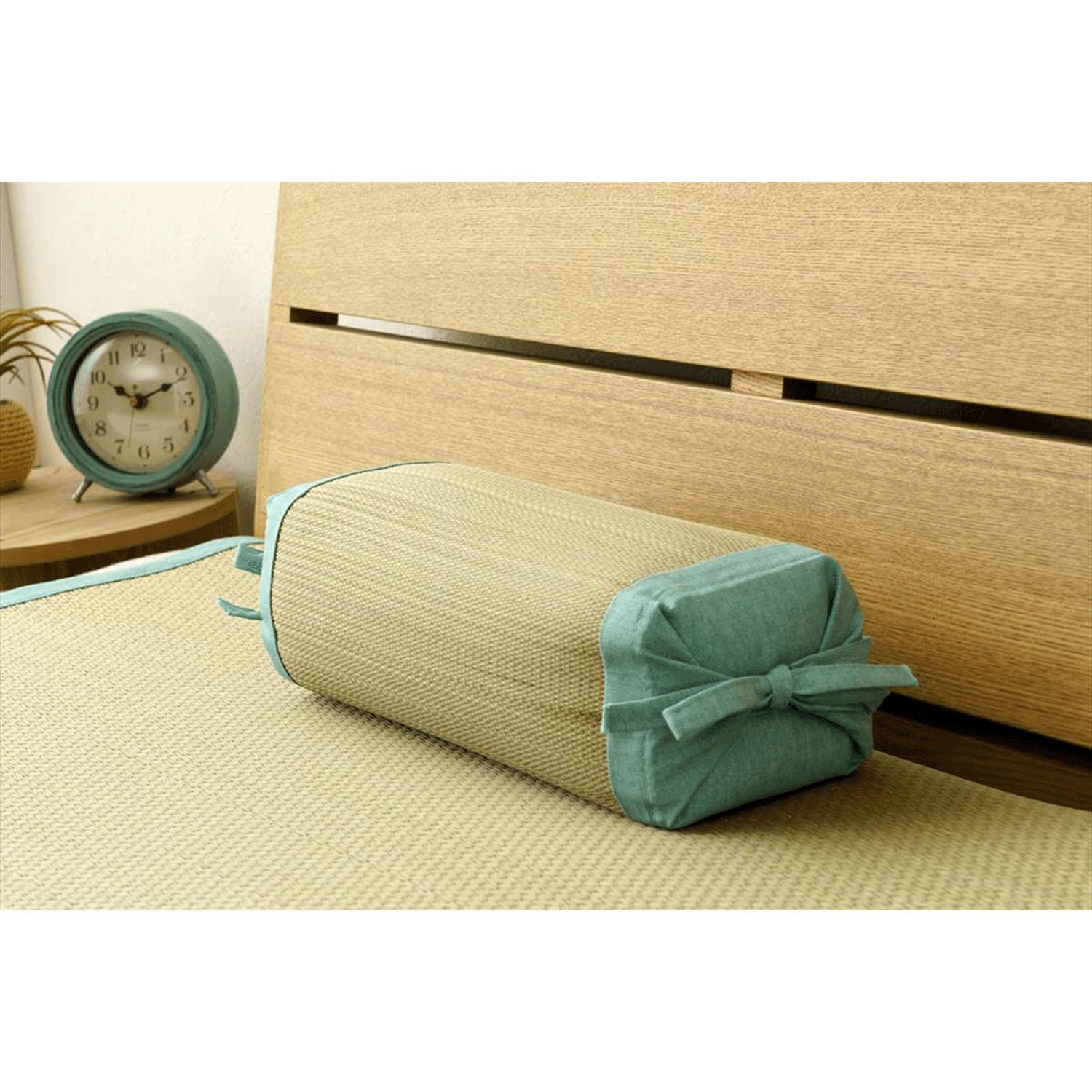 イケヒコ・コーポレーション い草 寝具 まくら い草 高さが調整できる さらさら 消臭 シンプル 無地 リズム 角枕イケヒコ い草 寝具 約30×15cm ブルー #7559719