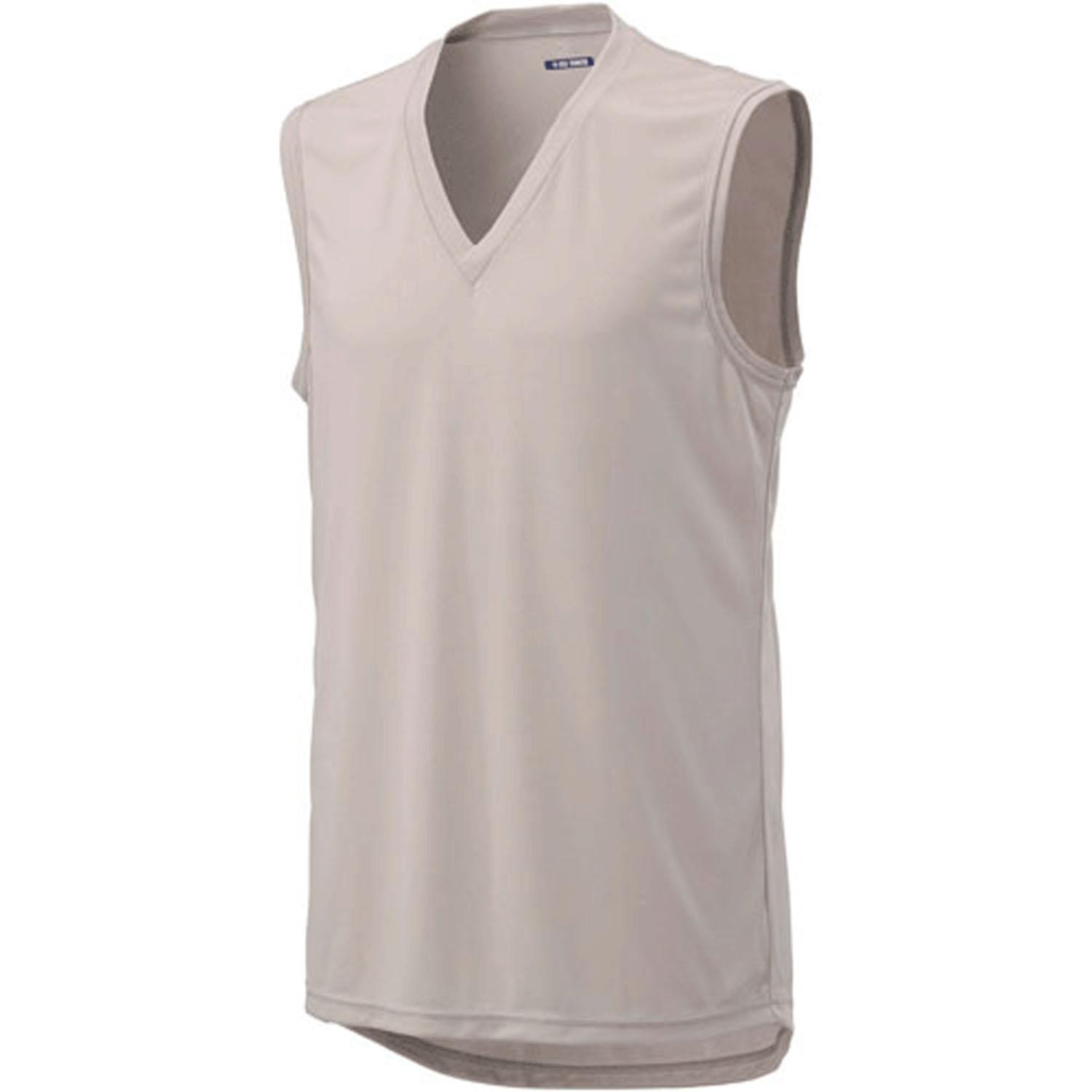 【期間中エントリーでポイント10倍】[ミズノ] インナーシャツ アイスタッチ 接触冷感 吸汗速乾 消臭 Vネック ノースリーブシャツ 肌着 アンダーウェア C2JAA104 メンズ グレージュ(23年モデル)