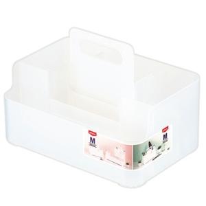 サンカ ツールピット 卓上収納 Mサイズ クリア (幅23.5x奥行15.7x高さ10.6cm) スライド式ハンドル付き ..