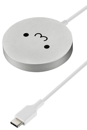 エレコム Qi2 ワイヤレス充電器 15W マグネット 正規認証品 卓上 【 iPhone 15/14/13 シリーズに対応】 しろちゃん W-MA04WF