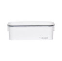 THANKO 炊飯器 小型 一人用 おひとりさま用超高速弁当箱炊飯器 白色/さくら色/藍色 (白)