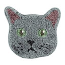 スミノエ(Suminoe) チェアマット ブルー 35×38cm 洗える ネコカオ 14300834