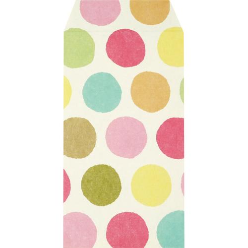 HAKUBA ふわり和紙写真袋 ぽち袋(チェキ)伊予和紙 カラフルドット5入り FWP10006