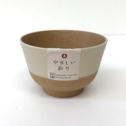 カノー やさしい彩り 抗菌汁椀 きなり色