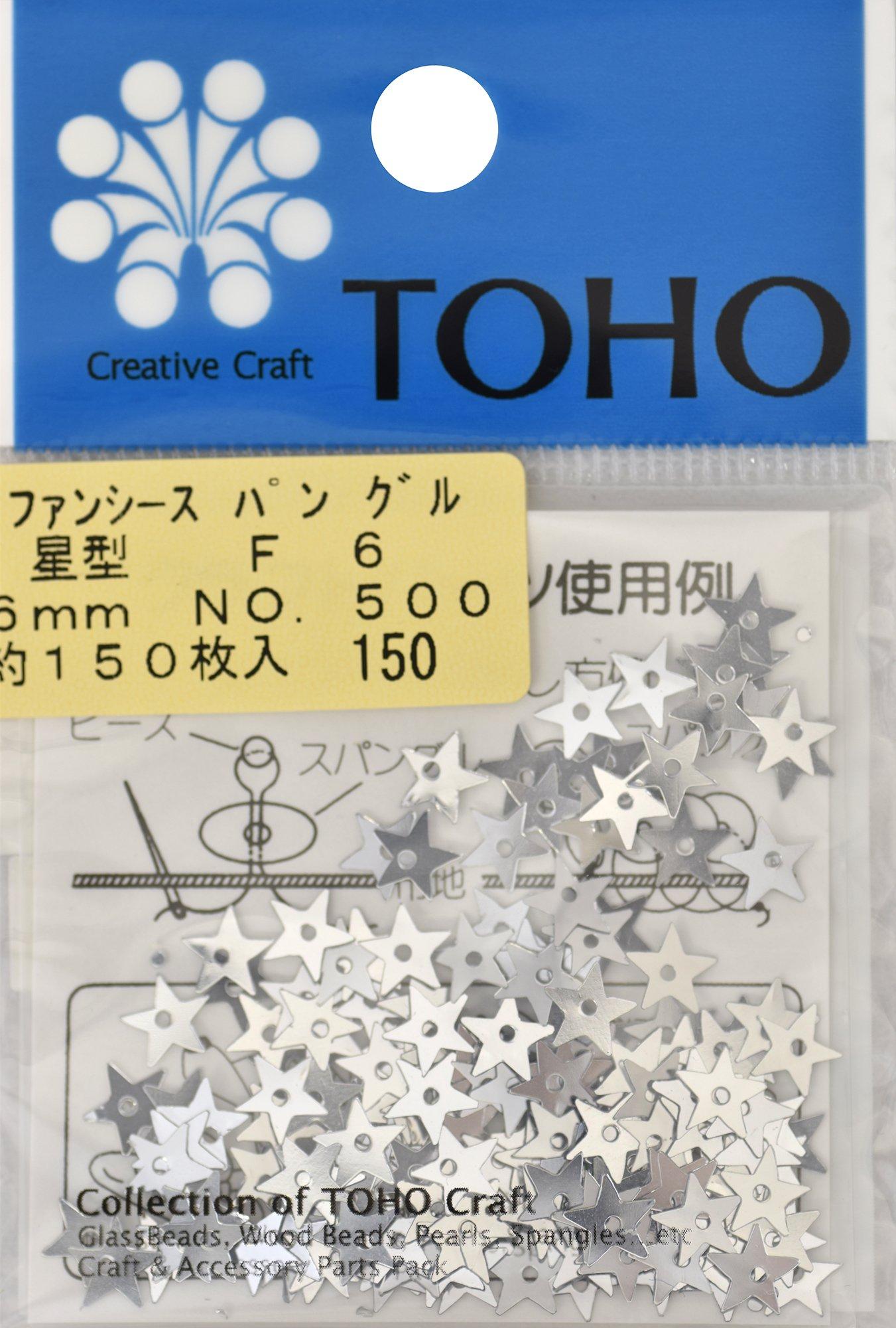 TOHO スパングル 星型 約6mm シルバー 約150枚入り F6-500