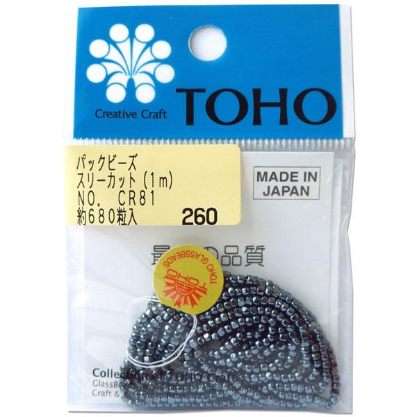 TOHO スリーカットビーズ 糸通しビーズ 外径約2.2mm 1m入り CR-81