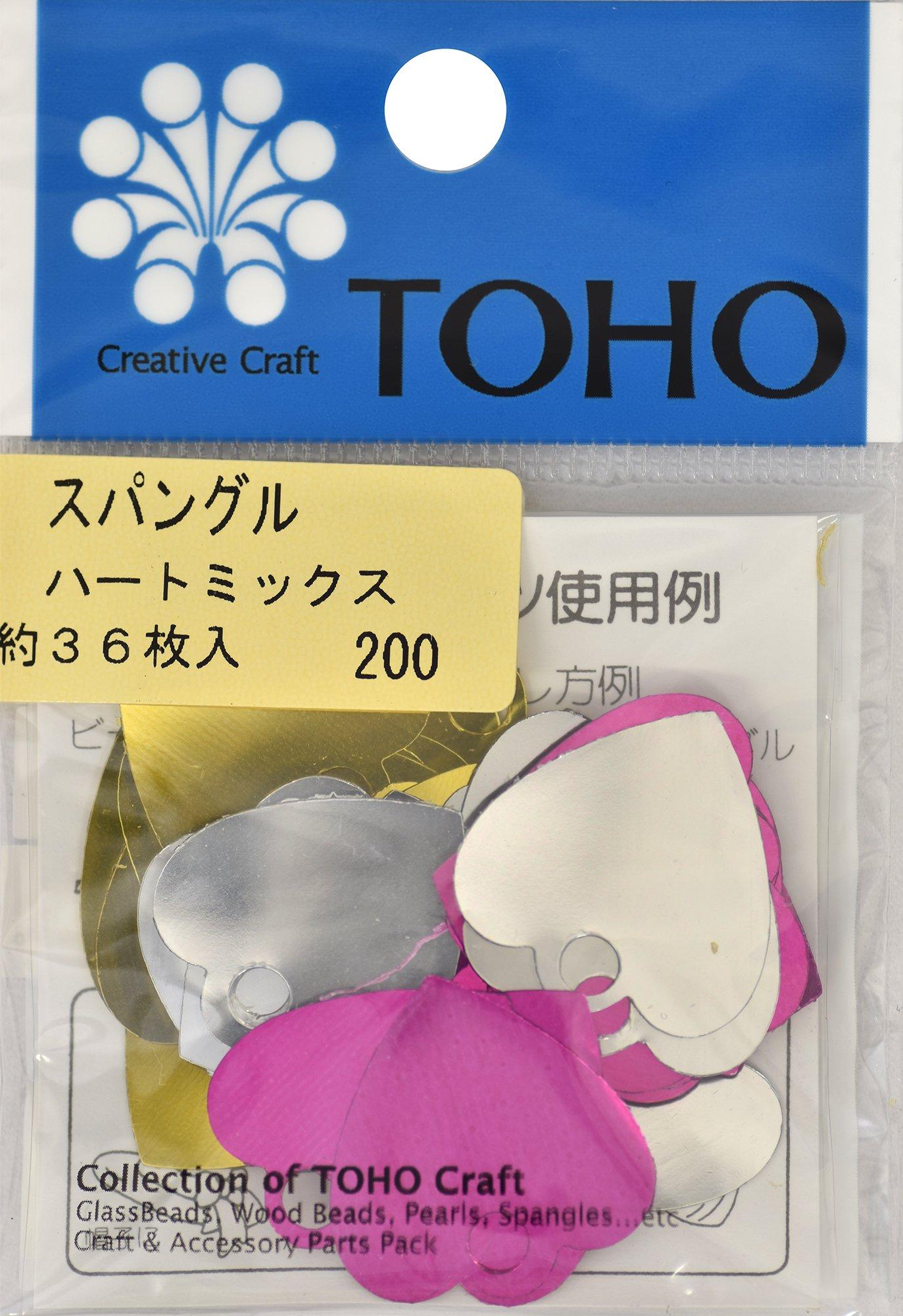 TOHO スパングル ハート ミックス 約22mm 約36枚入り