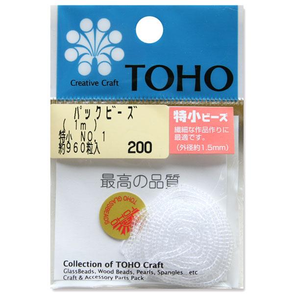 TOHO 特小ビーズ 糸通しビーズ 外径約1.5mm 1m入り No.1