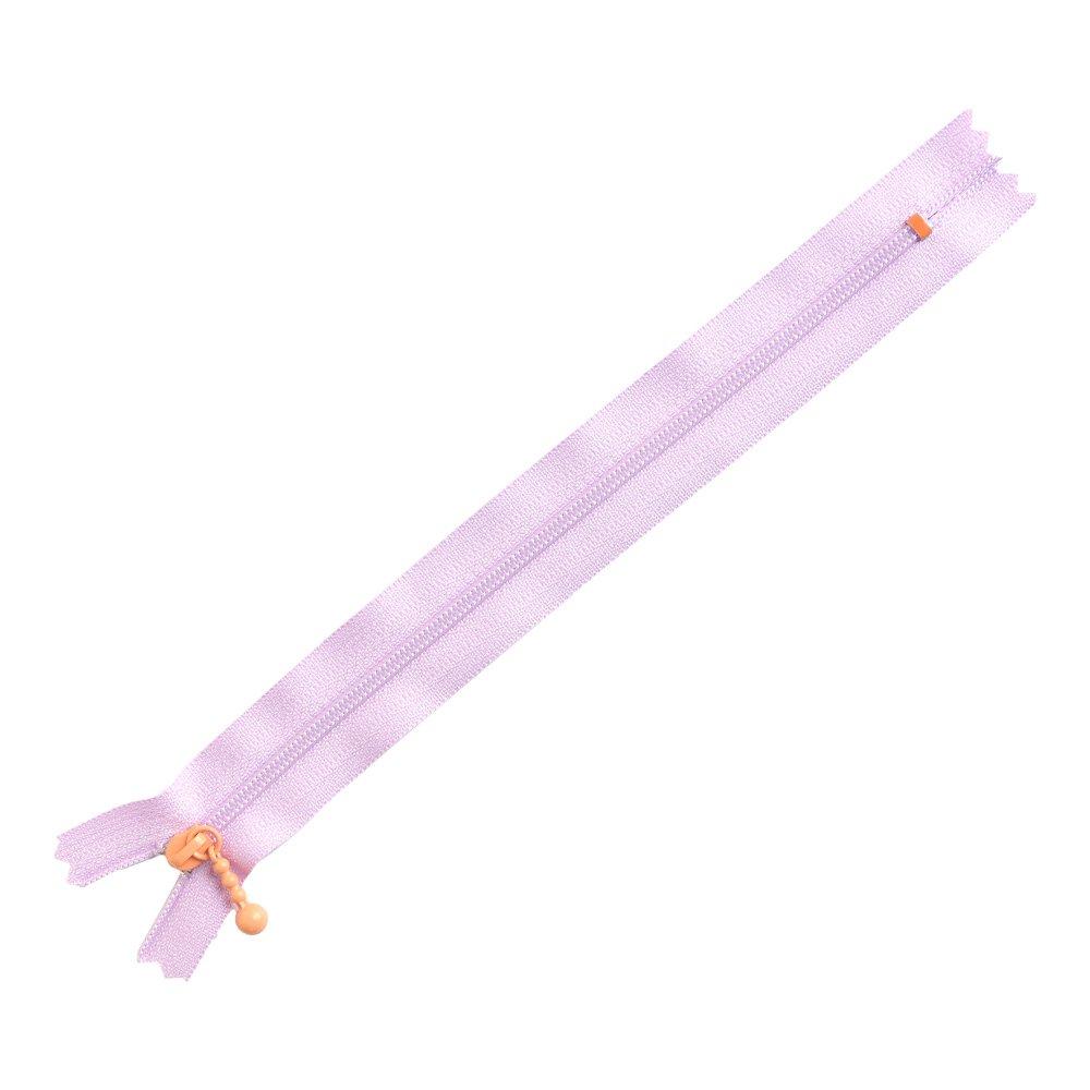 Y.K.K ポーチ用カラフルファスナー 5本入り 20cm パープル×オレンジ 3CF20-CO6