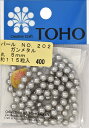 TOHO 丸型パール 外径約5mm ガンメタル 約115ヶ入り No.202(3)