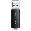 シリコンパワー USB3.2 Gen1対応 フラッシュメモリ Blaze B02 16GB ブラック SP016GBUF3B02V1K 1個(2)