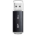 SP Silicon Power シリコンパワー USBメモリ 64GB USB3.1 & USB3.0 ヘアライン仕上げ Blaze B02 SP064GBUF3B02V1K(2)