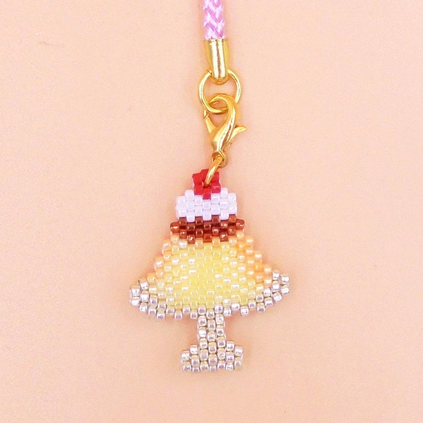 ホビックス 京都・西陣 ホビックス ビーズキット 『京・レトロ喫茶根付け プリン PB-239』