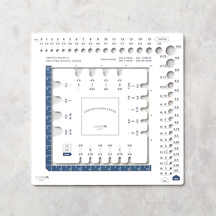 Clover ニットゲージ「トリオ」 編み物用品 55-803 ホワイト