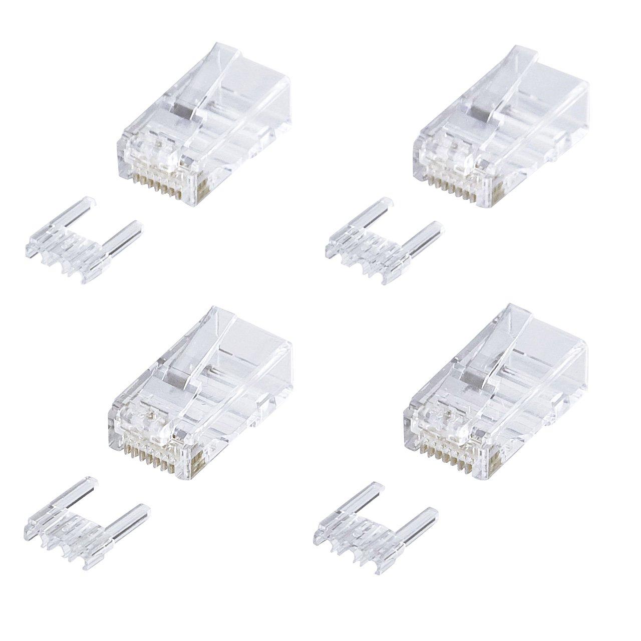 サンワサプライ カテゴリ6RJ-45コネクタ(単線用) ADT-6RJ-10N