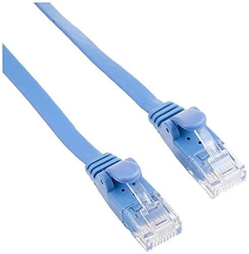 エレコム LANケーブル/CAT6/フラット/5m/ブルー LD-GF2/BU5