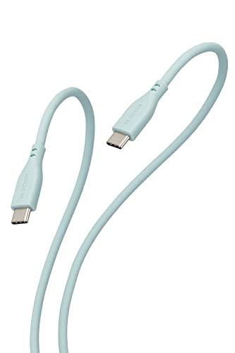 エレコム(ELECOM) Type-C ケーブル USB-C & USB-C 2m 60W USB PD対応 柔らかい やわらか シリコン 【iPhone15 対応検証済】 パールグリーン MPA-CCSS20GN エレコム(ELECOM) Type-C ケーブル USB-C & USB-C 2m 60W USB PD対応 柔らかい やわらか シリコン 【iPhone15 対応検証済】 パールグリーン MPA-CCSS20GN