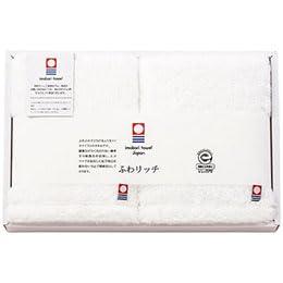 ふわリッチ 無撚糸フェイスタオル2枚セット(ホワイト) 2074-021 ふわリッチ 無撚糸フェイスタオル2枚セット(ホワイト) 2074-021