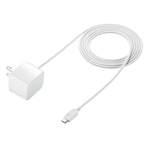 サンワサプライ microUSBケーブル一体型AC充電器(2.1A・ホワイト) ACA-IP45W サンワサプライ microUSBケーブル一体型AC充電器(2.1A・ホワイト) ACA-IP45W