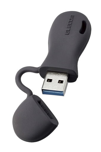 エレコム USBメモリ 32GB USB3.2(Gen1)対応 一体型キャップ式 子ども用 ブラック MF-JRU3032GBK エレコム USBメモリ 32GB USB3.2(Gen1)対応 一体型キャップ式 子ども用 ブラック MF-JRU3032GBK