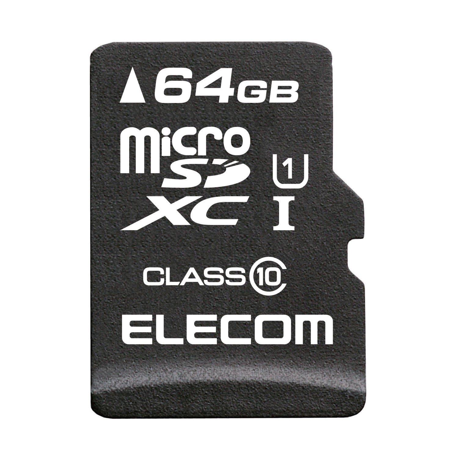 エレコム MicroSDXCカード/データ復旧サービス付/Class10/64GB MF-MSD064GC10R