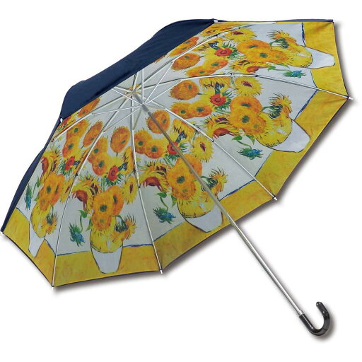 ユーパワー 名画折りたたみ傘 晴雨兼用 ゴッホ「ひまわり」 AU-02514 ユーパワー 名画折りたたみ傘 晴雨兼用 ゴッホ「ひまわり」 AU-02514