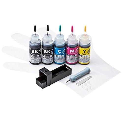 サンワサプライ 詰め替え(初回)用インク BCI-350PGBK・351BK・C・M・Y用 INK-C350S30S5 サンワサプライ 詰め替え(初回)用インク BCI-350PGBK・351BK・C・M・Y用 INK-C350S30S5