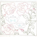 刺しゅうキット 『手縫いの花ふきんキット SASHIKO WORLD England バラに囲まれたティータイム KSW-025』 Tulip チューリップ