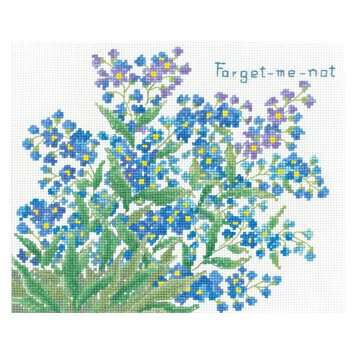 オリムパス製絲 オノエ・メグミ 刺しゅうキットシリーズ ボタニカルガーデン 7501・忘れな草