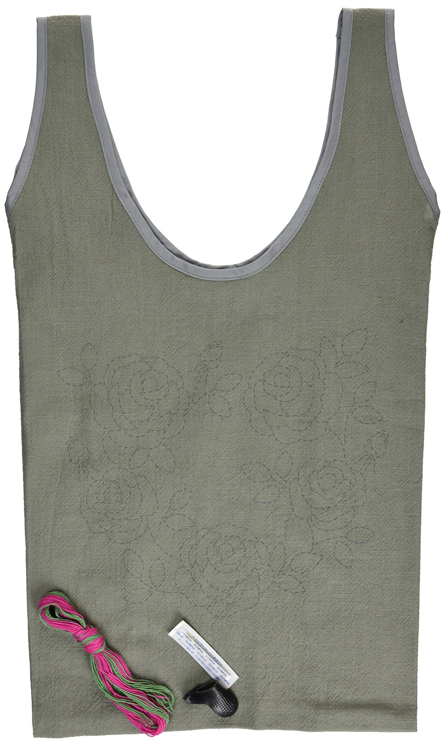 オリムパス ちくちく刺し子キット SK-286 サブバッグ ローズリース