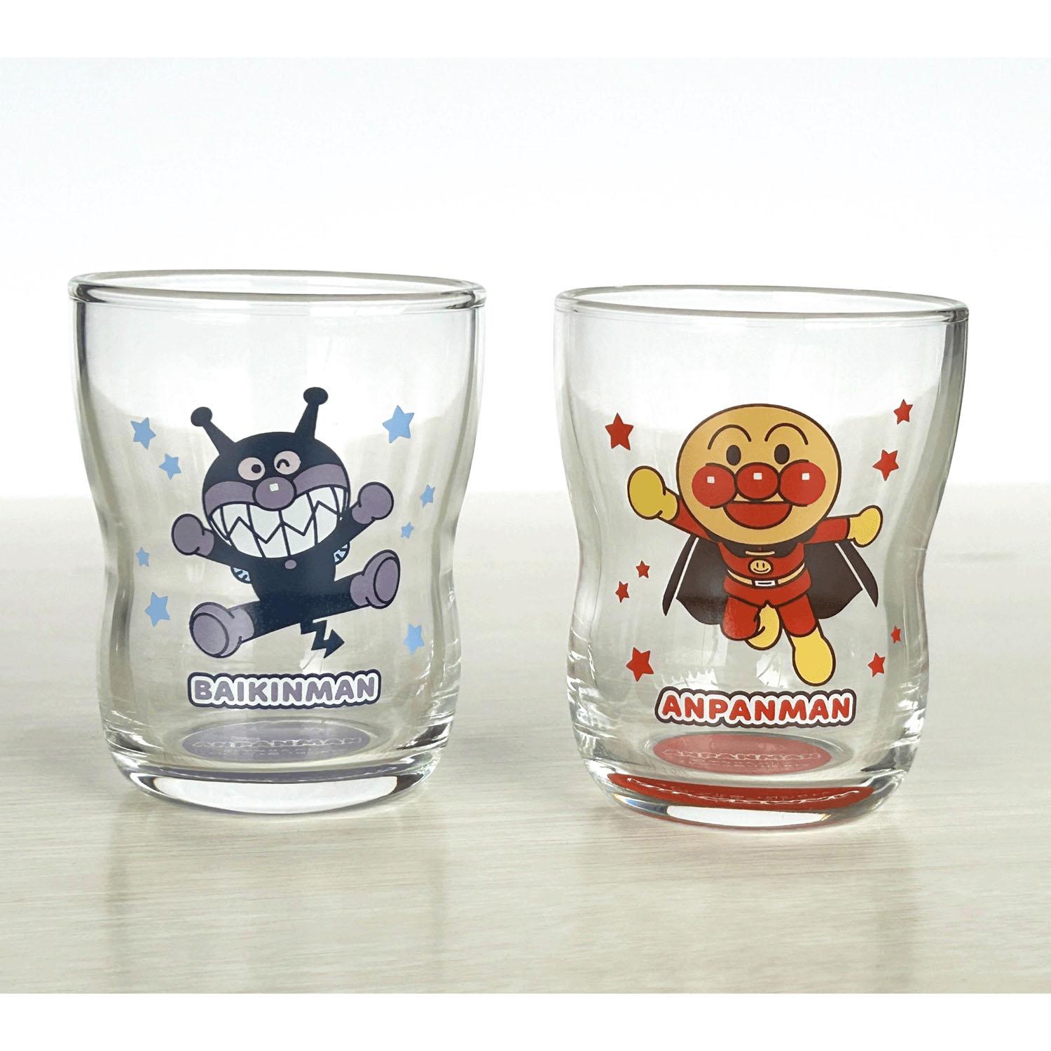 大塚硝子 それいけ! アンパンマン よいこグラス 子供が持ちやすい ジュース コップ 2個 130ml 子供食器セット アンパンマン ばいきんマン グッズ 雑貨 透明 24-768-6のサムネイル
