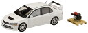 HJ64 1/64 三菱ランサーエボリューション 9 GSR エンジンディスプレイモデル付き ホワイトソリッド 完成品(3)