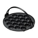 イシガキ 鉄鋳物 たこ焼き器 19穴 幅24×奥行き22.2×高さ4.7cm DL 直火 カセットコンロ 対応 ツル付き 黒